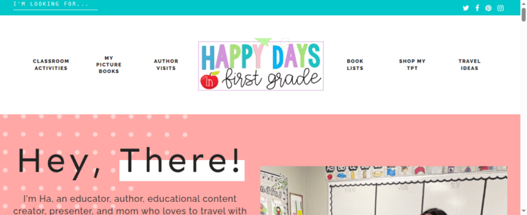 Happy Days in First Grade 1 768x313