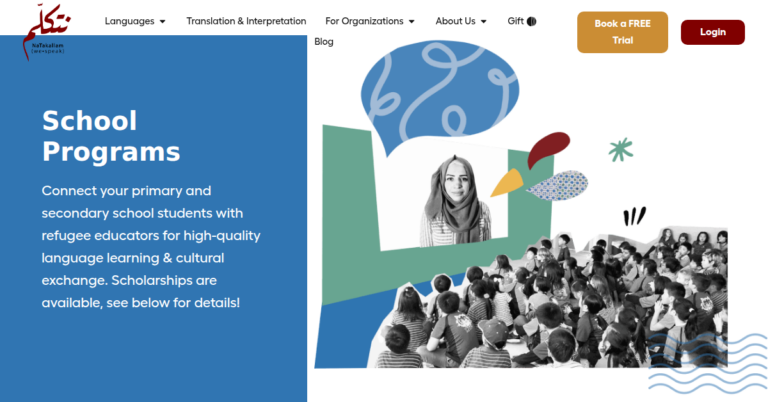 NaTakallam High quality language services and courses delivered by refugees 1 768x402