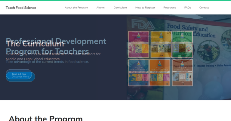 Teach Food Scienceorg Professional Development Program 1 768x402