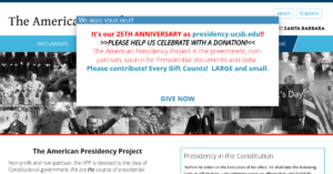 The American Presidency Project 1 300x157