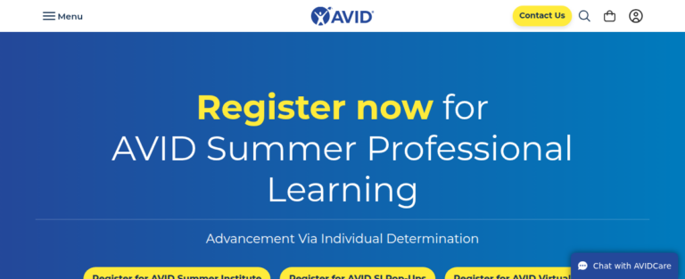 Advancement Via Individual Determination AVID Center 1 768x313