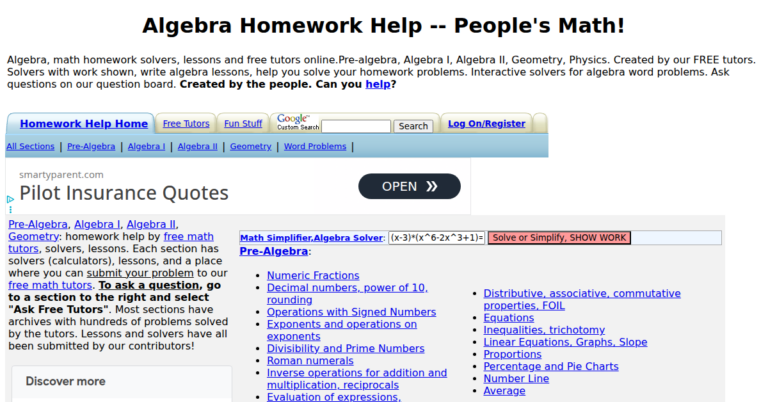 Algebra Homework Help Algebra Solvers Free Math Tutors 768x402
