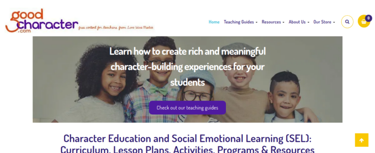 Character Education Social Emotional SEL Learning Resources 1 768x313
