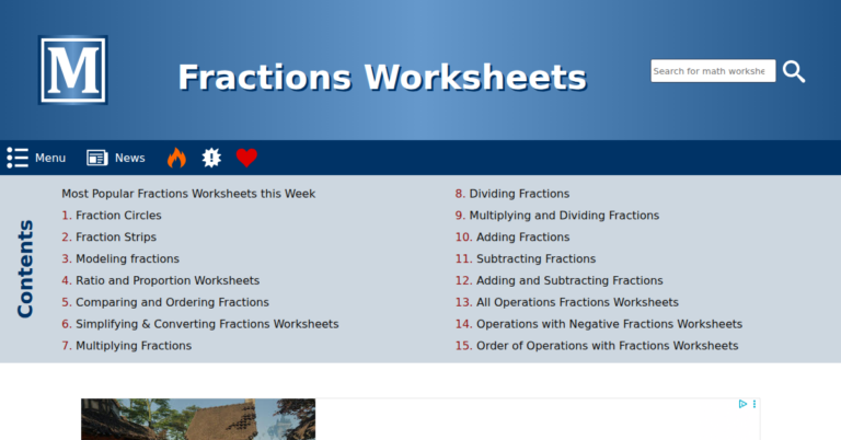 Free Math Worksheets by Math Drills 768x402