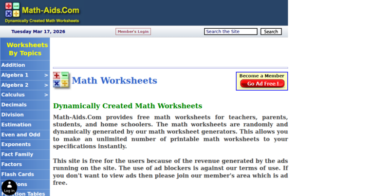 Math Worksheets 1 768x402