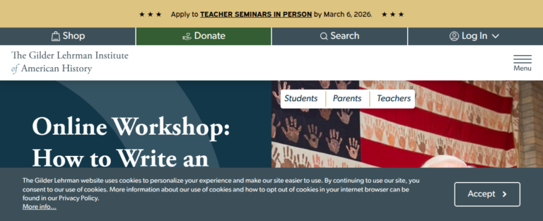Gilder Lehrman Institute of American History  3 768x313