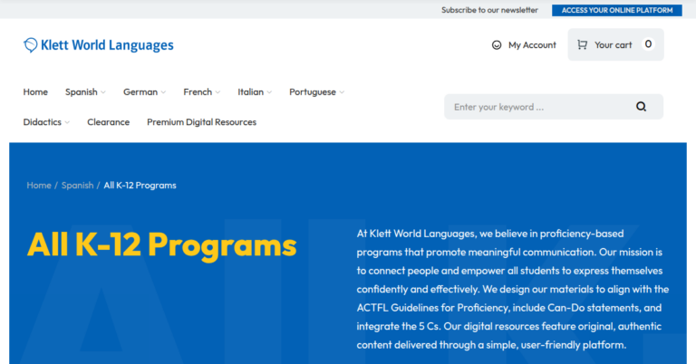 Klett World Languages 1 768x402