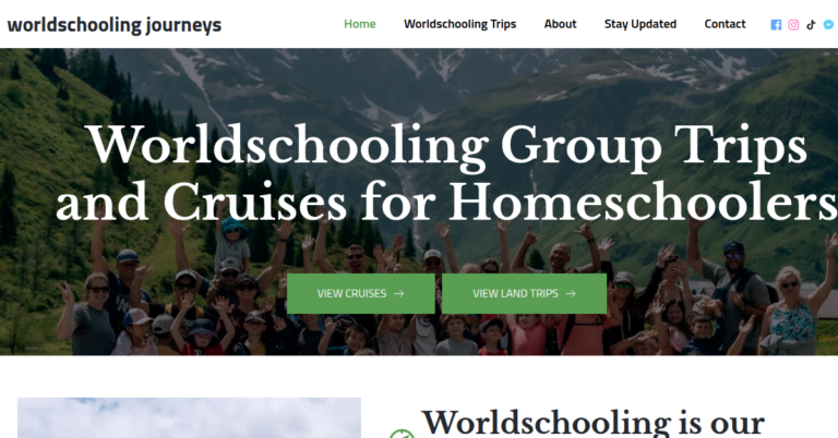 Worldschooling Journeys Group Trips and Cruises for Homeschoolers 1 768x402