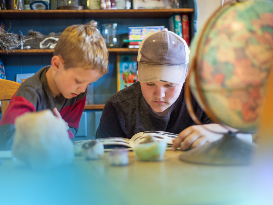 Family using homeschool style quiz results to plan a learning approach