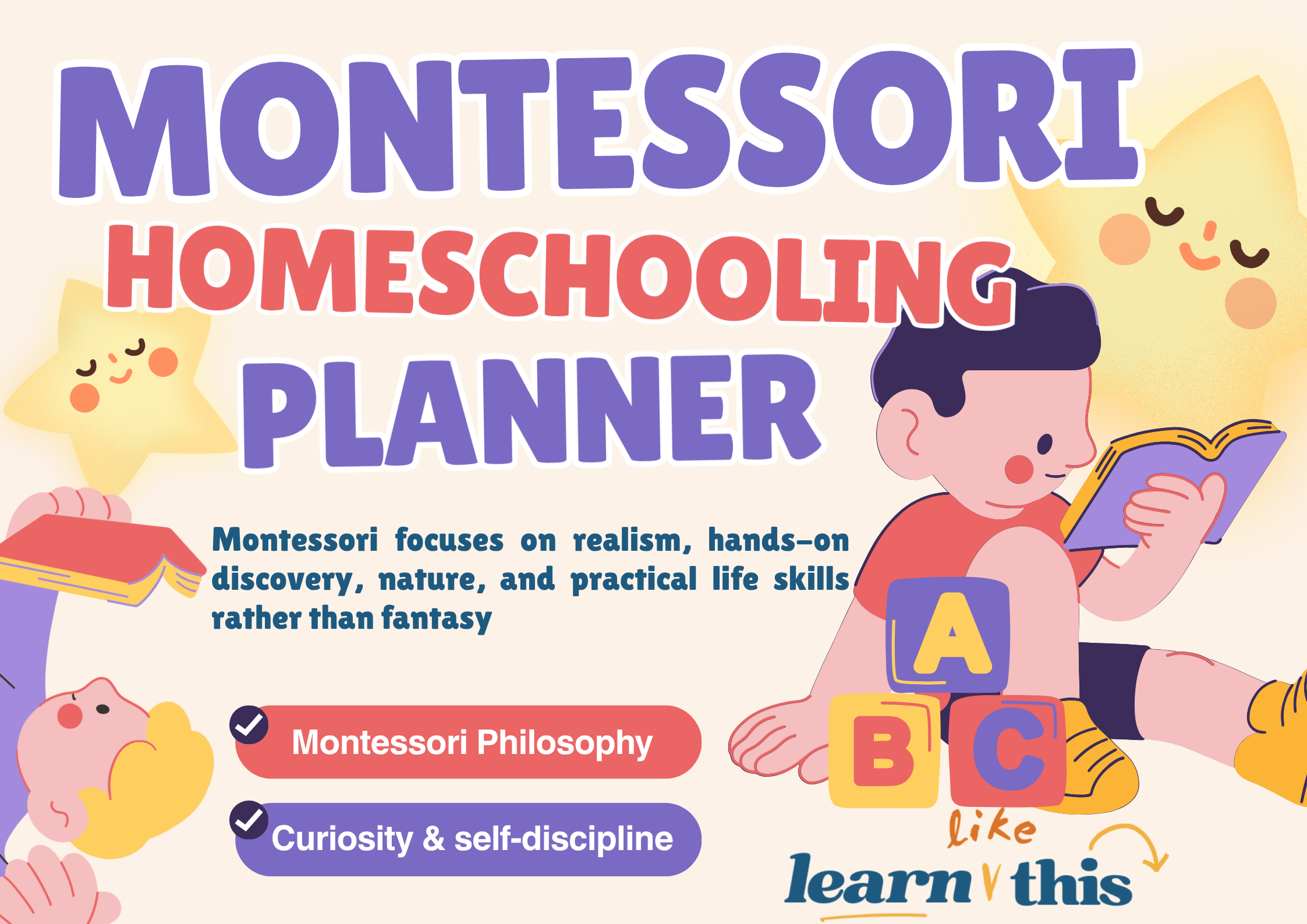 Montessori-Inspired homeschool day and learning activities